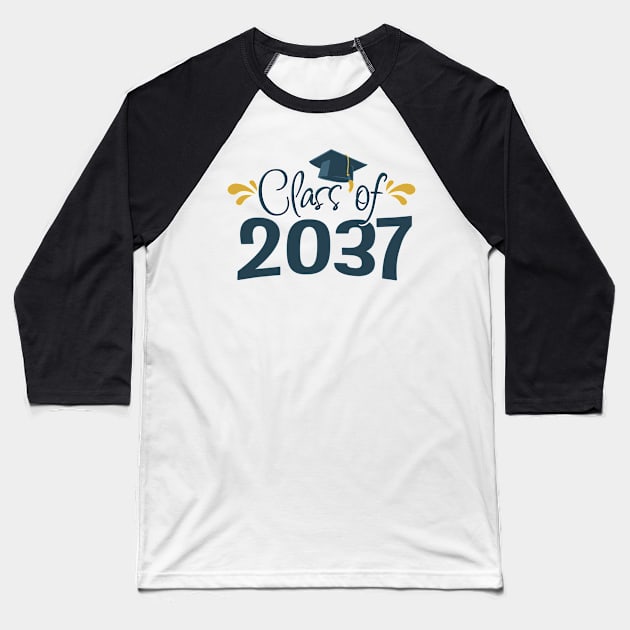 Class Of 2037 Grow With Me Baseball T-Shirt by ELMADANI.ABA